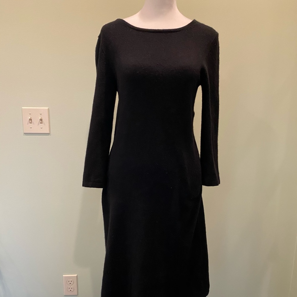 J Crew black cashmere dress